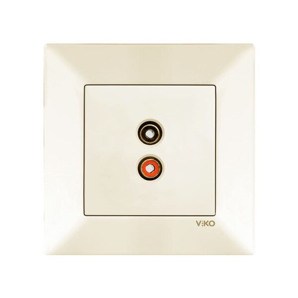 Аудиорозетка Viko Meridian Крем 90970237-WH