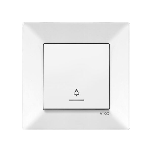 Кнопочный Выключатель с подсв Viko Meridian Белый 90970014-WH