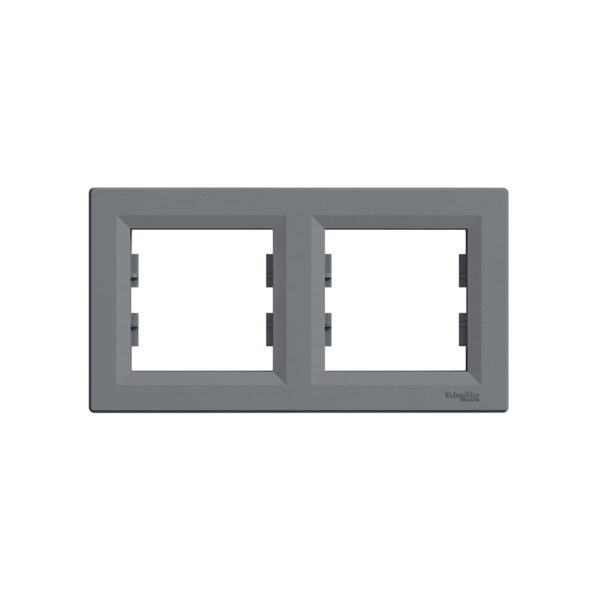 Рамка 2-ная Schneider Electric Asfora горизонтальная Сталь EPH5800262