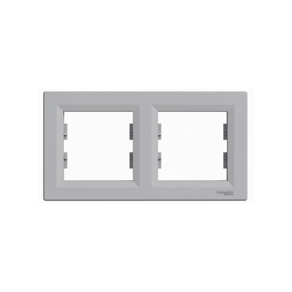 Рамка 2я Schneider Electric Asfora горизонтальная Алюминий EPH5800261