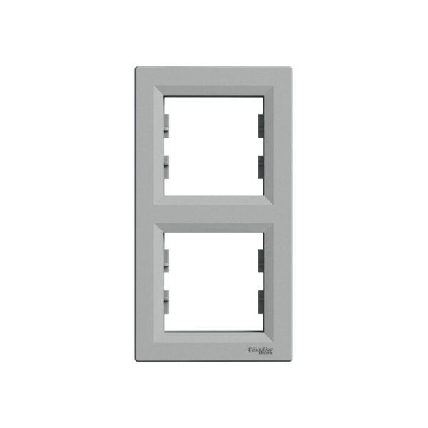 Рамка 2я Schneider Electric Asfora вертикальная Алюминий EPH5810261