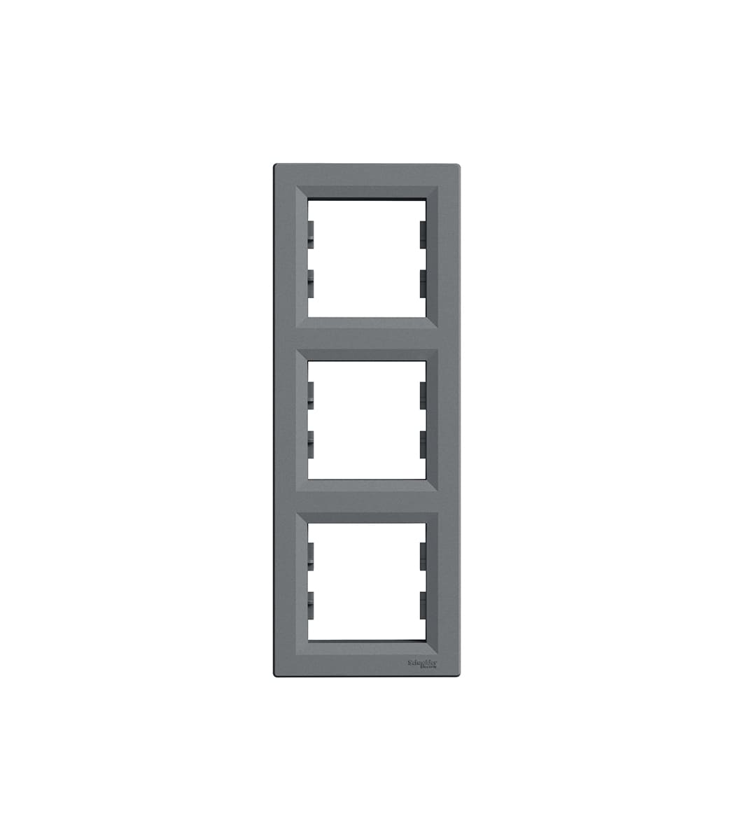 ramka-3-naya-schneider-electric-asfora-vertikalnaya-stal-eph5810362-1 Рамка 3-ная Schneider Electric Asfora вертикальная Сталь EPH5810362 — изображение 1