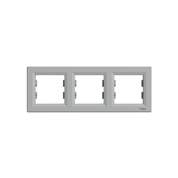 Рамка 3я Schneider Electric Asfora горизонтальная Алюминий EPH5800361