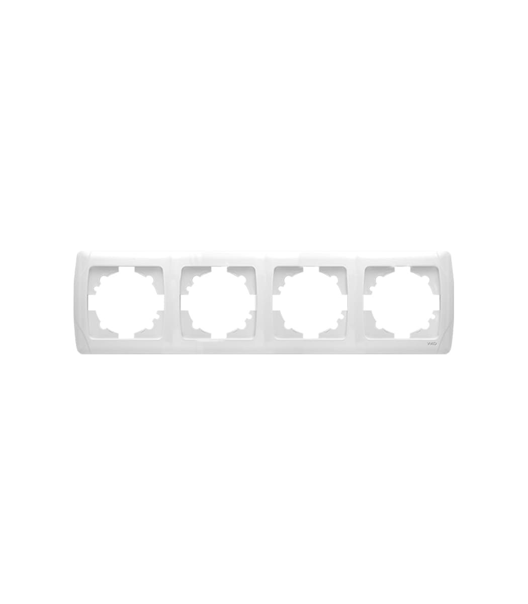 ramka-4-naya-gorizontalnaya-viko-viko-carmen-belyy-90571104-1-1 Рамка 4-ная горизонтальная Viko Carmen Белый 90571104 - Зображення 1