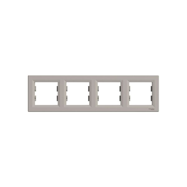 Рамка 4-ная Schneider Electric Asfora горизонтальная Бронза EPH5800469