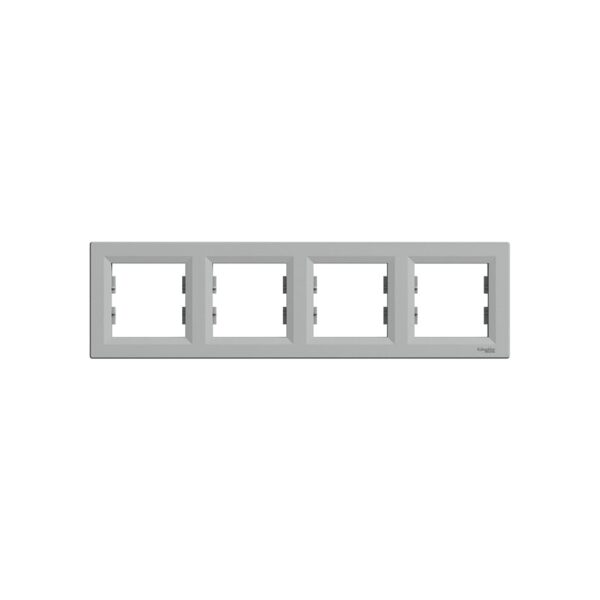 Рамка 4я Schneider Electric Asfora горизонтальна Алюміній EPH5800461