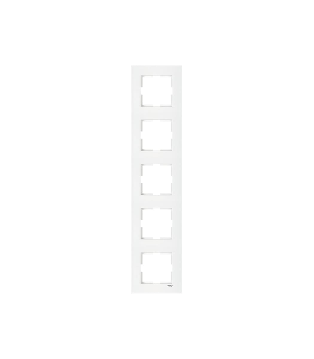 ramka-5-ya-vertikalnaya-viko-karre-belyy-90960224-1 Рамка 5-я вертикальная Viko Karre Белый 90960224 - Зображення 1