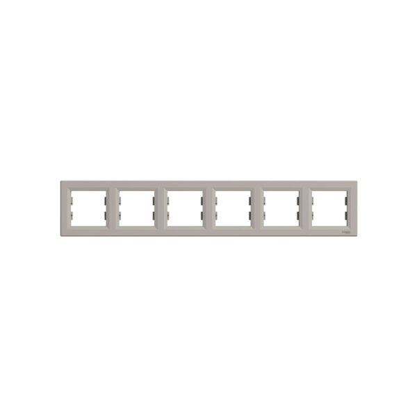 Рамка 6-ная Schneider Electric Asfora горизонтальная Бронза EPH5800669