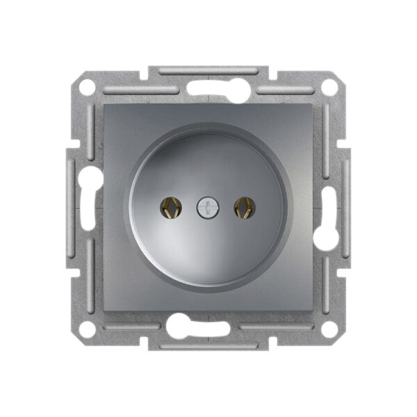 Розетка без заземления Schneider Electric Asfora Сталь EPH3000162