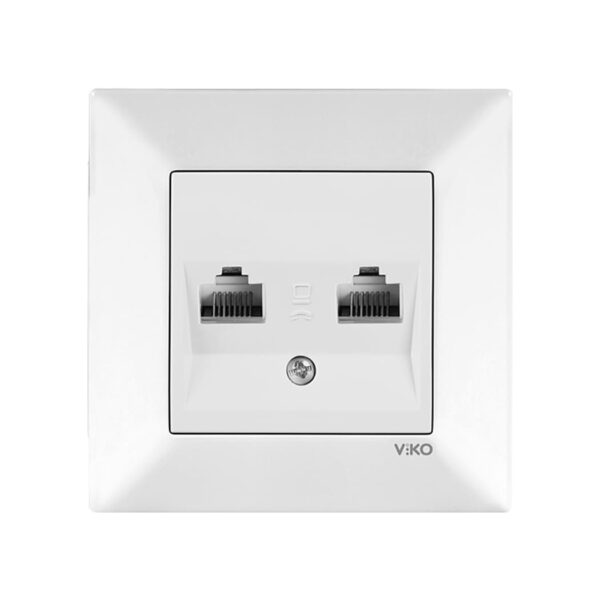 Розетка двойная компьютерная Viko Meridian Белый 90970034-WH