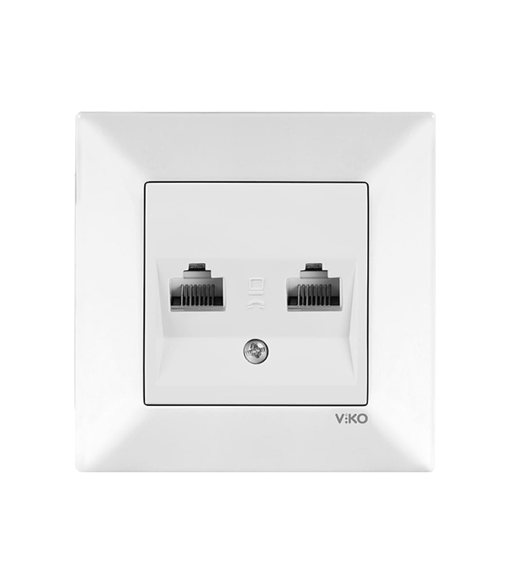 rozetka-dvoynaya-kompyuternaya-viko-meridian-belyy-90970034-wh-1 Розетка двойная компьютерная Viko Meridian Белый 90970034-WH — изображение 1