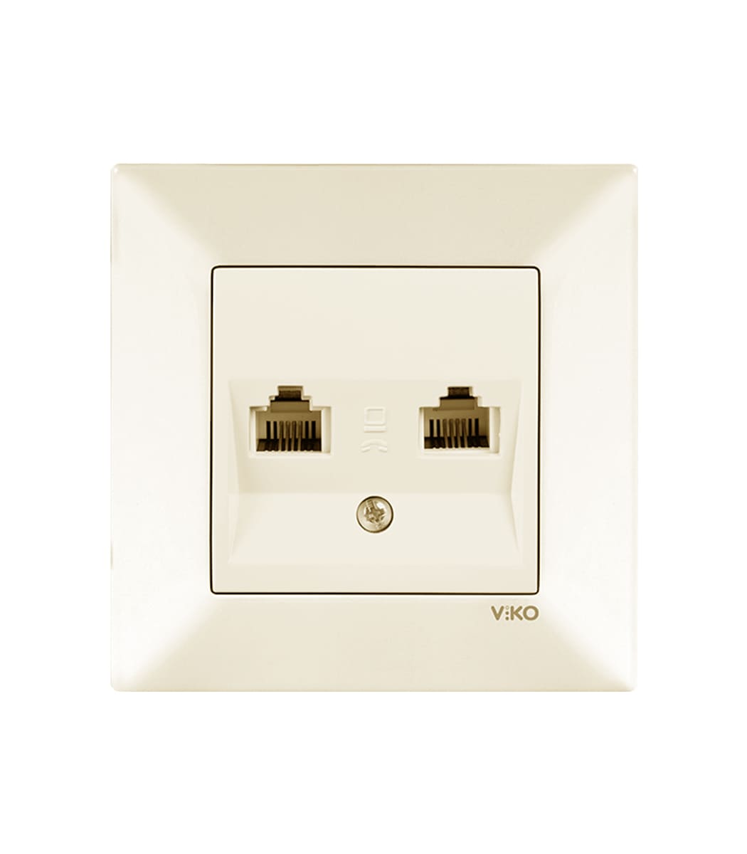 rozetka-dvoynaya-telefonnaya-viko-meridian-krem-90970233-wh-1 Розетка двойная телефонная Viko Meridian Крем 90970233-WH — изображение 1