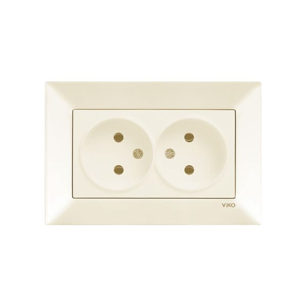 Розетка двойная Viko Meridian Крем 90970255-WH