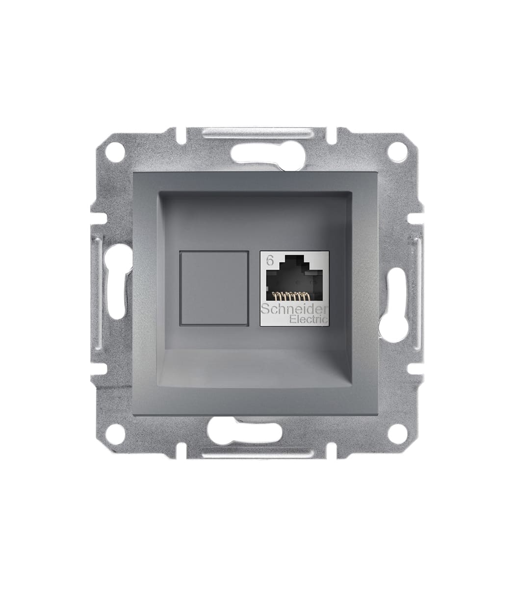rozetka-kompyuternaya-rj45-cat6e-utp-schneider-electric-asfora-stal-eph4700162-1 Розетка компьютерная RJ45 cat6e UTP Schneider Electric Asfora Сталь EPH4700162 — изображение 1