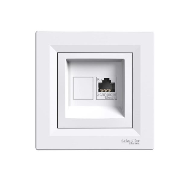 Розетка компьютерная, RJ45, кат.5е, UTP Белая, Asfora EPH4300121
