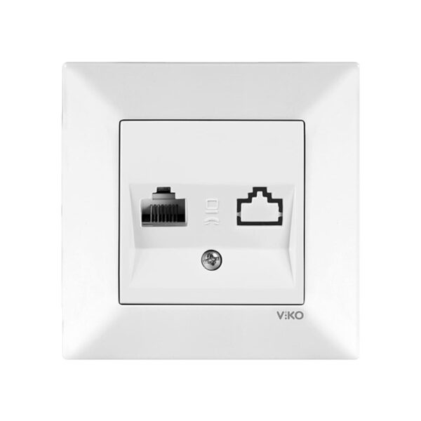 Розетка одинарная компьютерная Viko Meridian Белый 90970032-WH