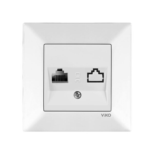 Розетка одинарная телефонная Viko Meridian Белый 90970013-WH