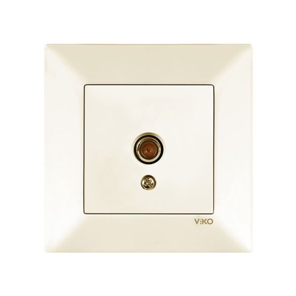 Розетка одинарная телевизионная Viko Meridian Крем 90970210-WH