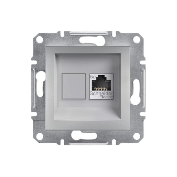 Розетка PC RJ45 cat5e UTP Schneider Electric Asfora Алюминий EPH4300161