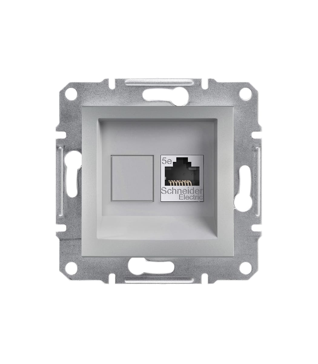 rozetka-pc-rj45-cat5e-utp-schneider-electric-asfora-alyuminiy-eph4300161-1 Розетка PC RJ45 cat5e UTP Schneider Electric Asfora Алюминий EPH4300161 — изображение 1