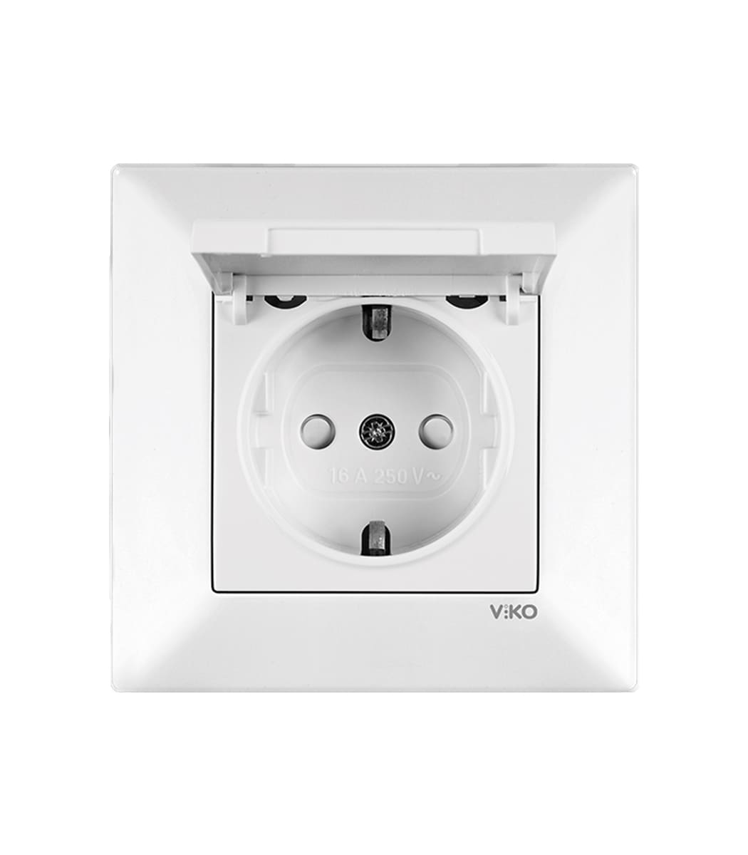 rozetka-s-zazemleniem-i-kryshkoy-viko-meridian-belyy-90970012-wh-1 Розетка с заземлением и крышкой Viko Meridian Белый 90970012-WH — изображение 1