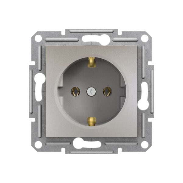 Розетка с заземлением Schneider Electric Asfora Бронза EPH2900169