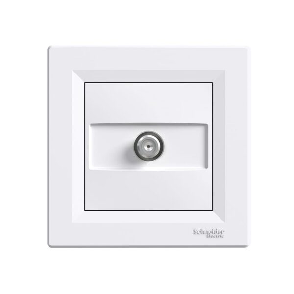 Розетка SAT оконечная (1 дБ) Белая, Asfora EPH3700121