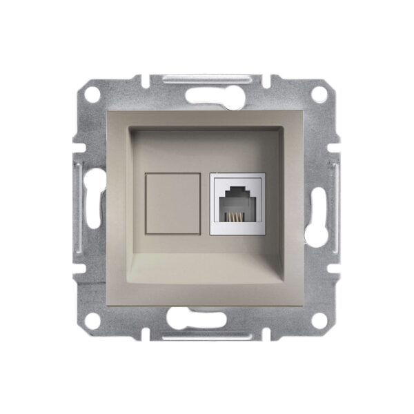 Розетка телефонная RJ11 на 4 контакта Schneider Electric Asfora Бронза EPH4100169