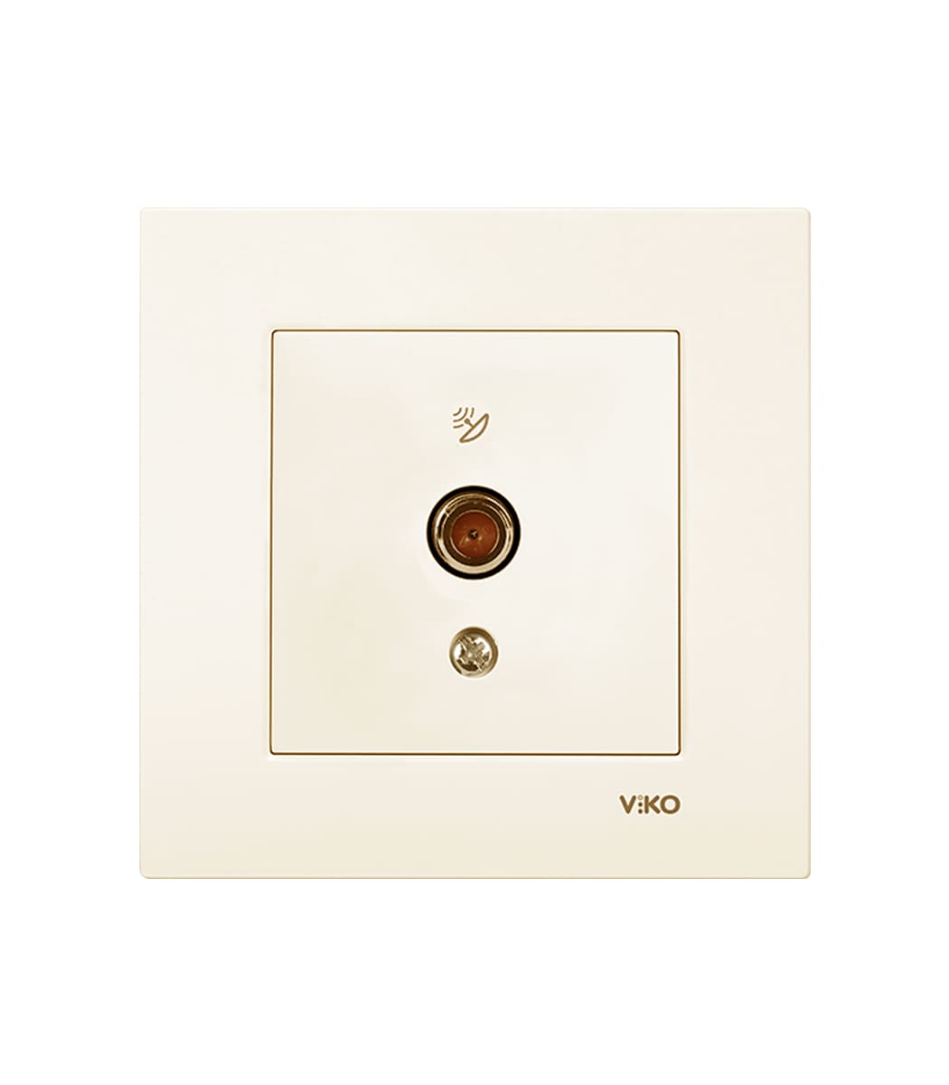 rozetka-televizionnaya-konechnaya-viko-karre-krem-90960110-1 Розетка телевизионная конечная Viko Karre Крем 90960110 — изображение 1