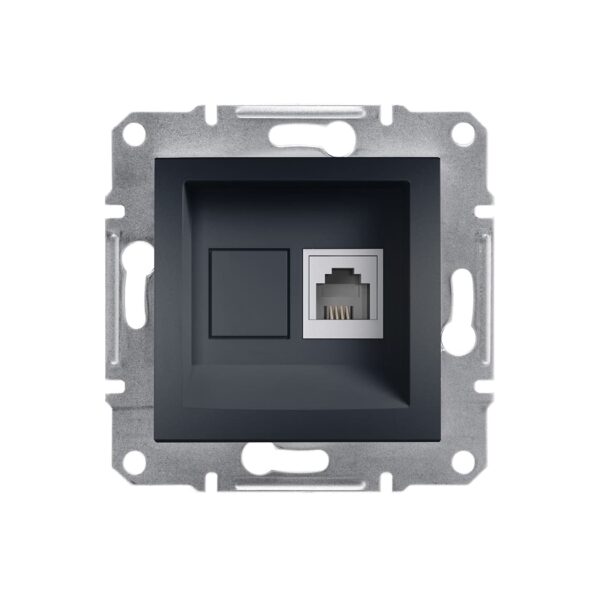 Розетка TF RJ11 на 4 контакту Schneider Electric Asfora Антрацит EPH4100171