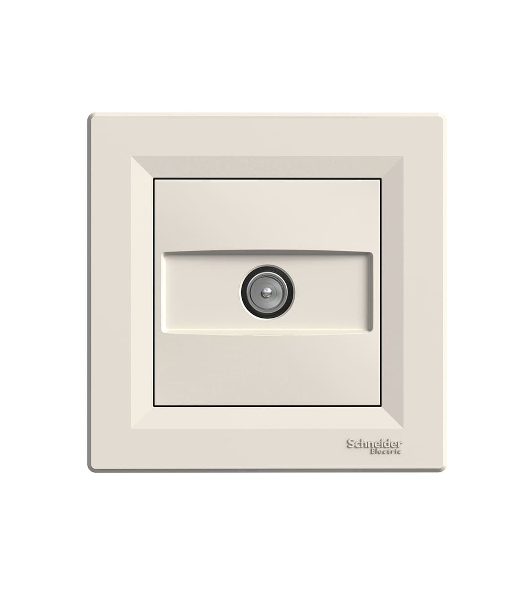 rozetka-tv-okonechnaya-1-db-kremovaya-asfora-eph3200123-1 Розетка TV проходная (4 дБ) Кремовая, Asfora EPH3200223 — изображение 1
