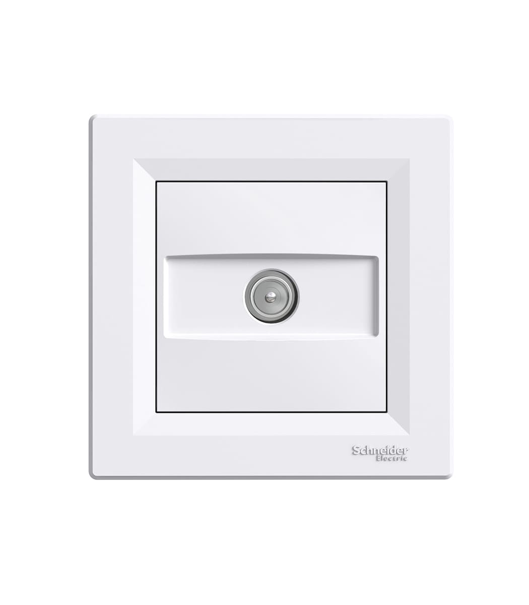 rozetka-tv-prohodnaya-4-db-belaya-asfora-eph3200221 Розетка TV проходная (4 дБ) Белая, Asfora EPH3200221 — изображение 1