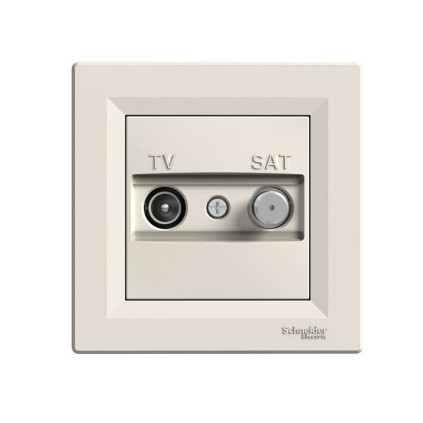 Розетка TV-SAT оконечная (1 дБ) Кремовая, Asfora EPH3400123