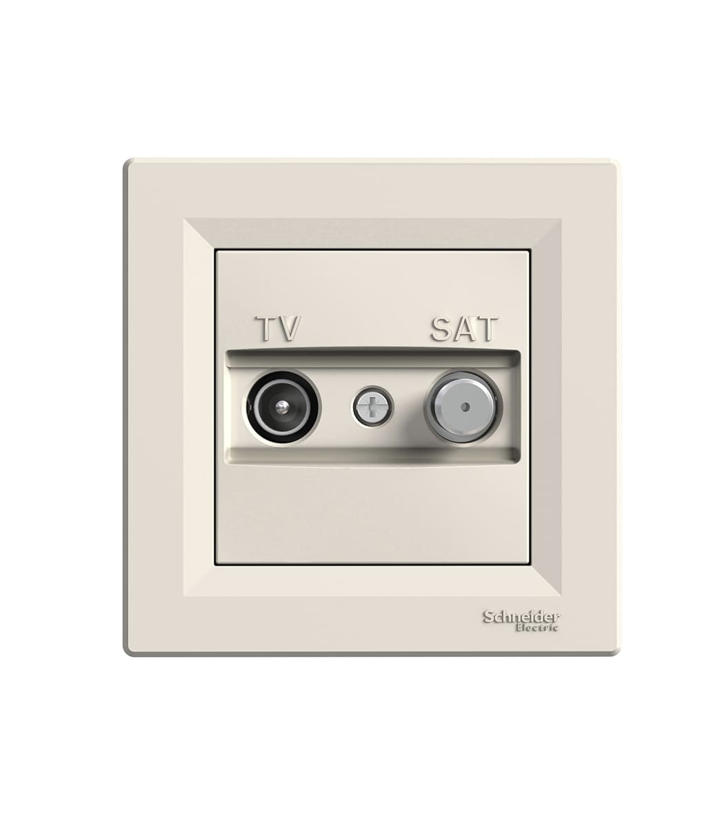 rozetka-tv-sat-okonechnaya-1-db-kremovaya-asfora-eph3400123-1 Розетка TV-SAT оконечная (1 дБ) Кремовая, Asfora EPH3400123 — изображение 1