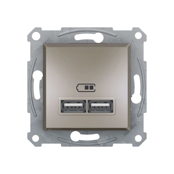 Розетка USB 2.1A Schneider Electric Asfora Бронза EPH2700269