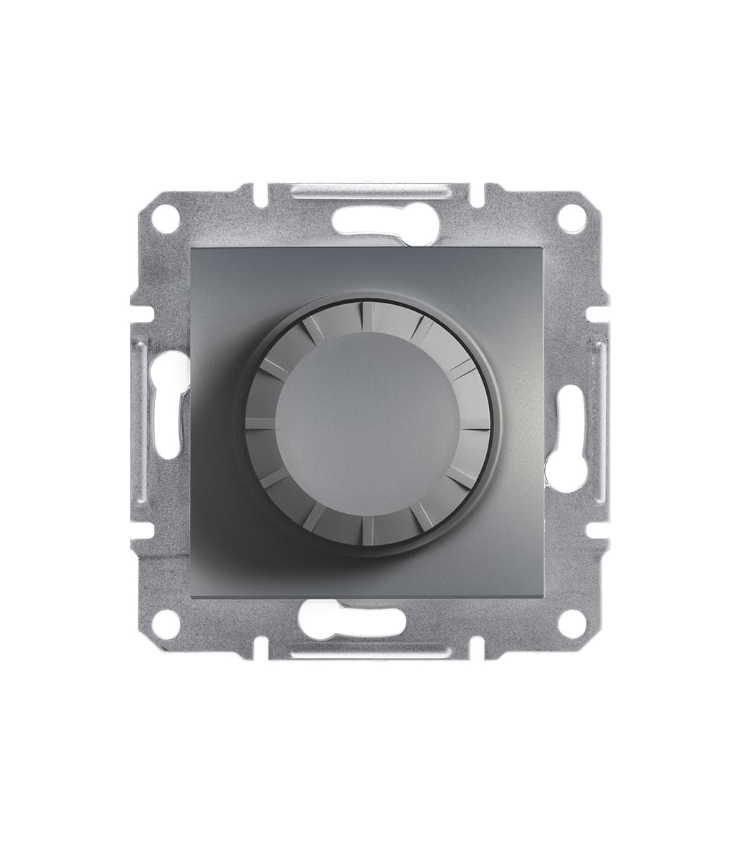 svetoregulyator-dimmer-povorotnyy-600-vt-schneider-electric-asfora-stal-eph6400162-1 Светорегулятор (диммер) поворотный 600 Вт Schneider Electric Asfora Сталь EPH6400162 - Зображення 1