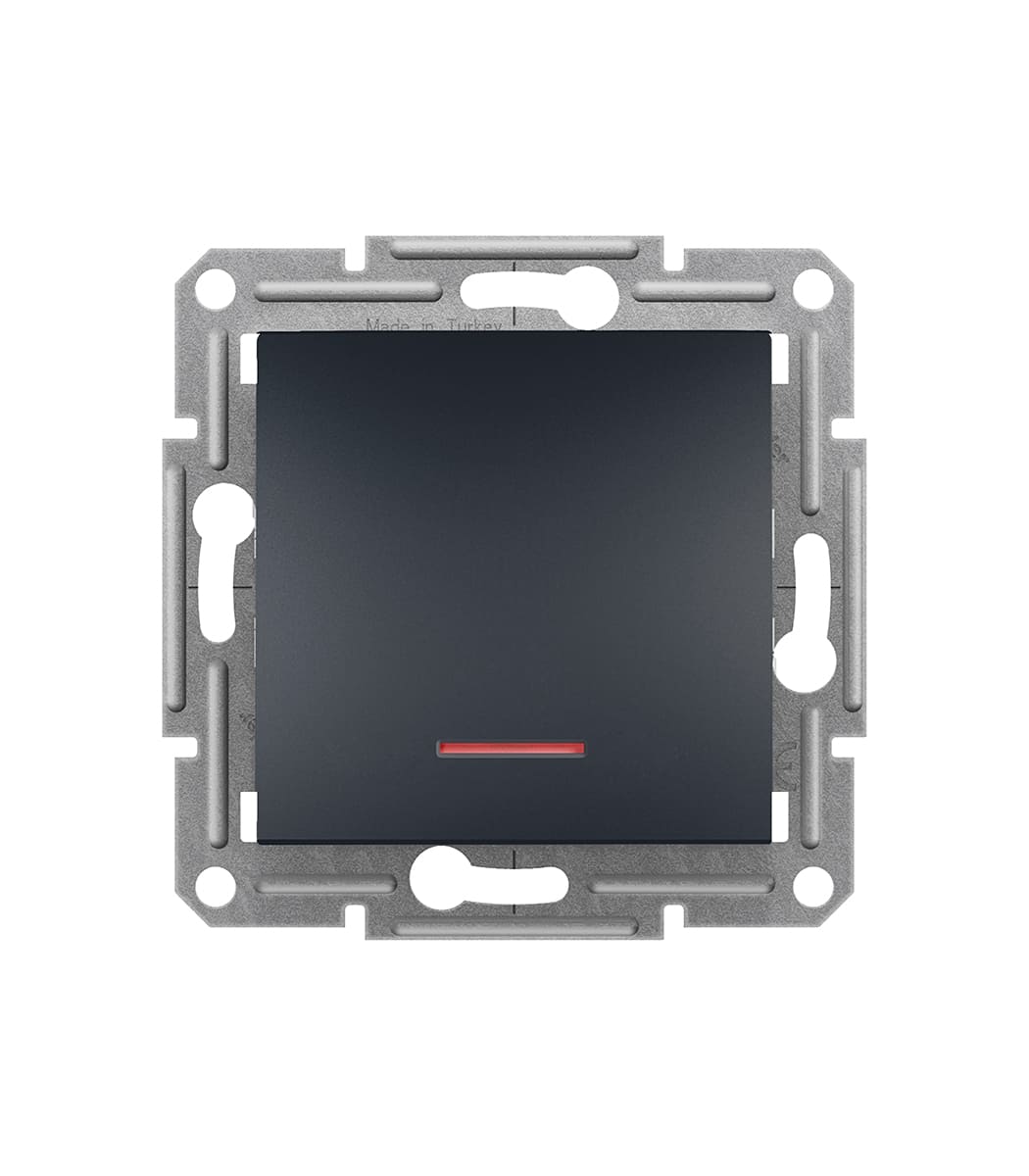 vyklyuchatel-1kl-s-podsvetkoy-schneider-electric-asfora-rosa-eph1400171-1 Выключатель 1кл с подсветкой Schneider Electric Asfora Антрацит EPH1400171 - Зображення 1