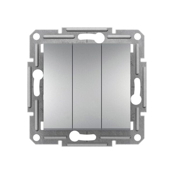 Выключатель 3-кл Schneider Electric Asfora Алюминий EPH2100161