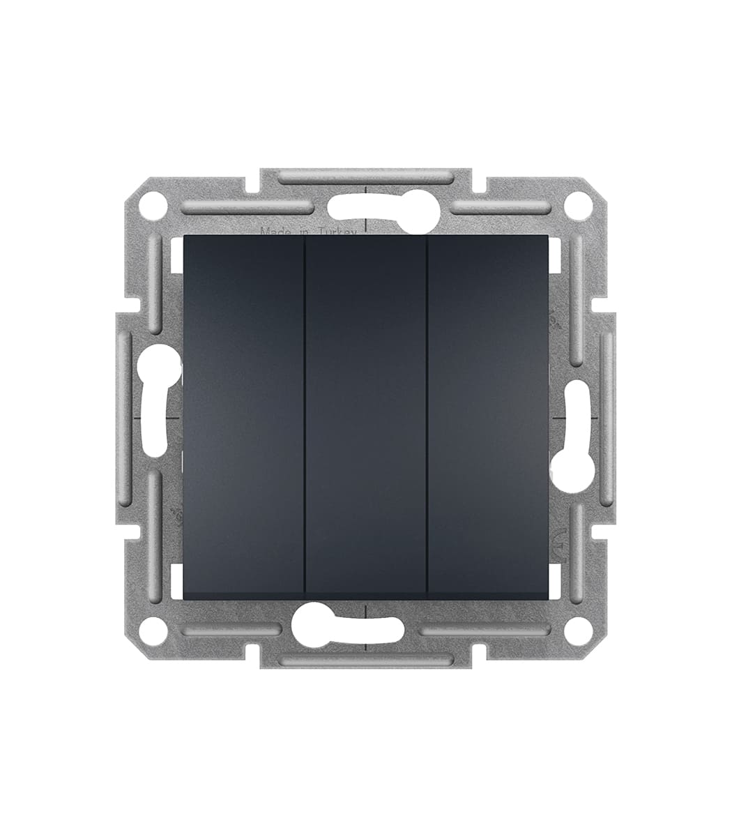 vyklyuchatel-3-kl-schneider-electric-asfora-rosa-eph2100171-1 Выключатель 3-кл Schneider Electric Asfora Антрацит EPH2100171 - Зображення 1