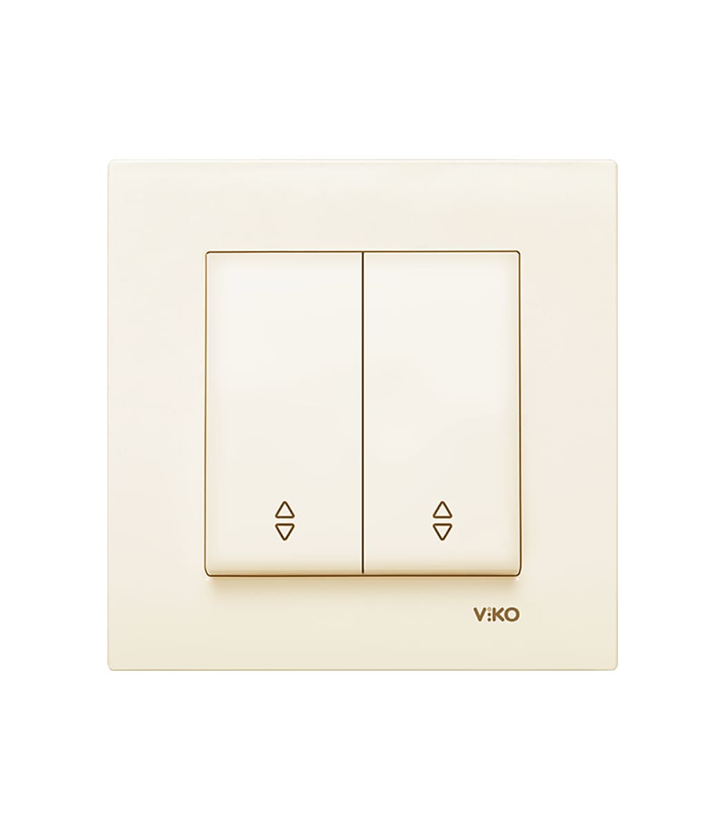 vyklyuchatel-dvoynoy-prohodnoy-viko-karre-krem-90960117-1 Выключатель двойной проходной Viko Karre Крем 90960117 - Зображення 1