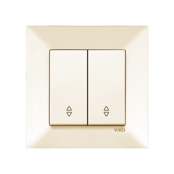 Выключатель двойной проходной Viko Meridian Крем 90970217-WH