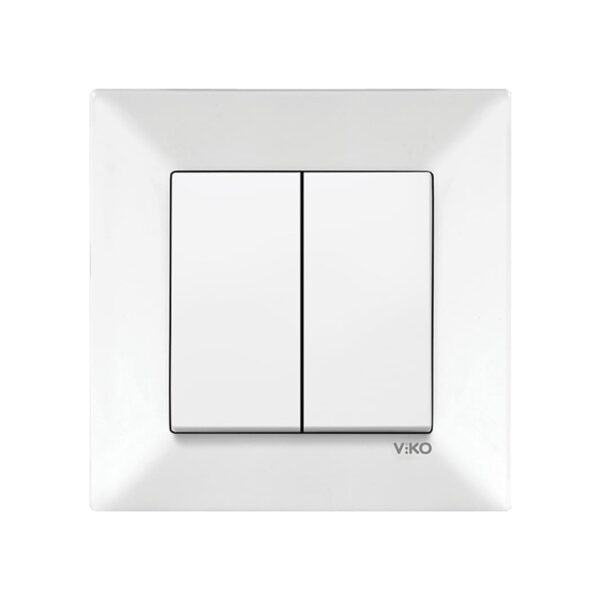 Выключатель двойной Viko Meridian Белый 90970002-WH