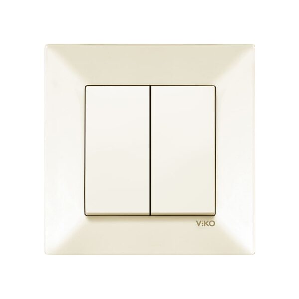 Выключатель двойной Viko Meridian Крем 90970202-WH