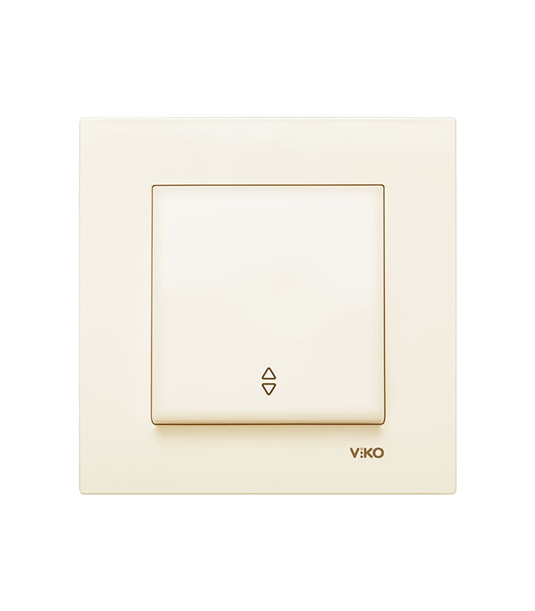 vyklyuchatel-odinarnyy-prohodnoy-viko-karre-krem-90960104-1 Выключатель одинарный проходной Viko Karre Крем 90960104 - Зображення 1