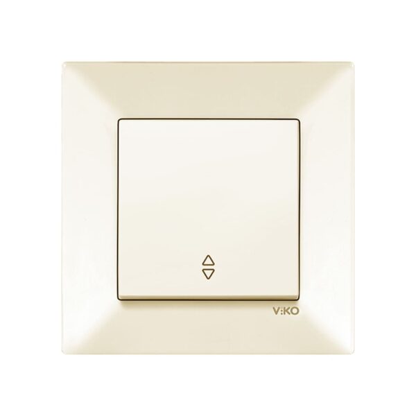 Выключатель одинарный проходной  Viko Meridian Крем 90970204-WH