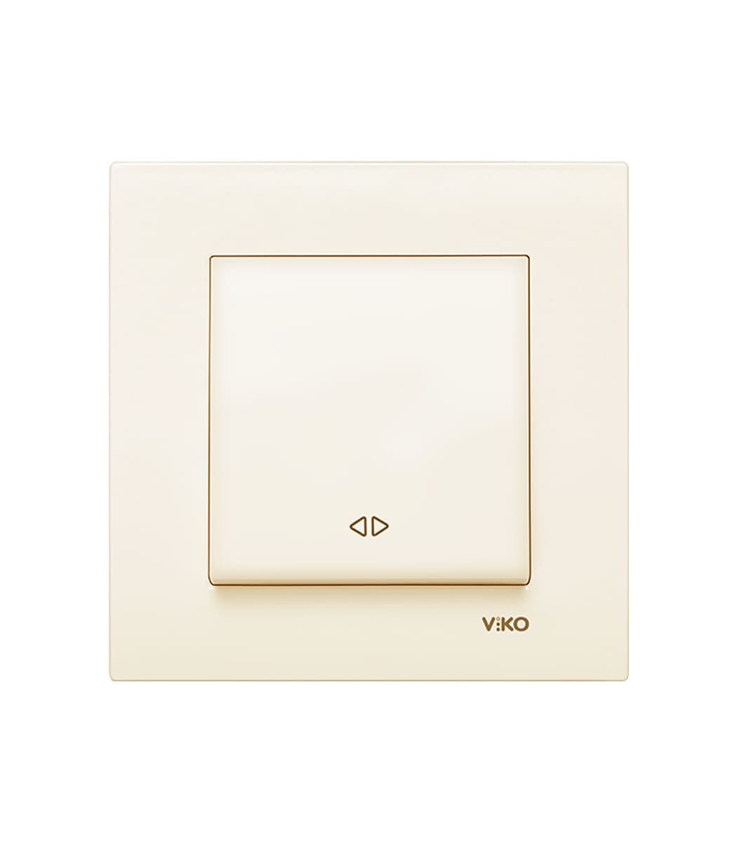 vyklyuchatel-perekrestnyy-viko-karre-krem-90960131-1 Выключатель перекрестный Viko Karre Крем 90960131 - Зображення 1
