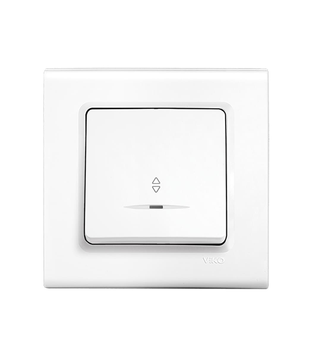 vyklyuchatel-prohodnoy-s-podsvetkoy-viko-linnera-belyy-90400063-1 Выключатель проходной с подсветкой Viko Linnera Белый 90400063 — изображение 1