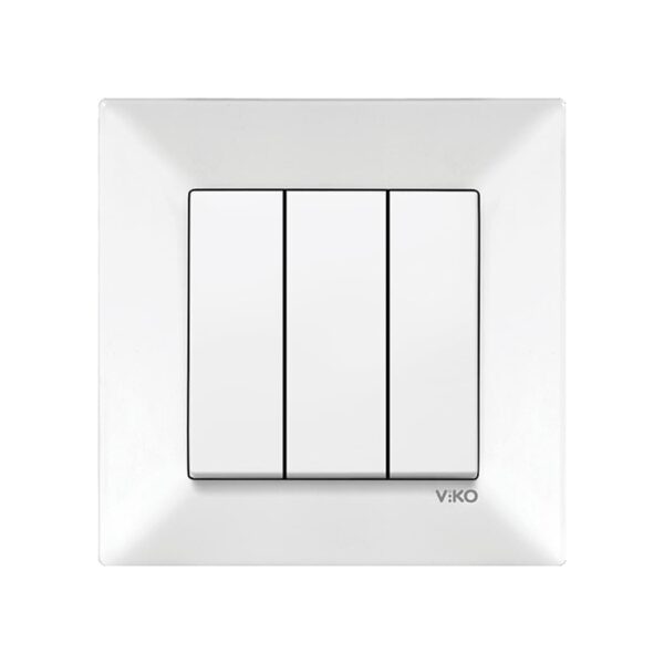 Вимикач потрійний Viko Meridian Білий 90970068-WH