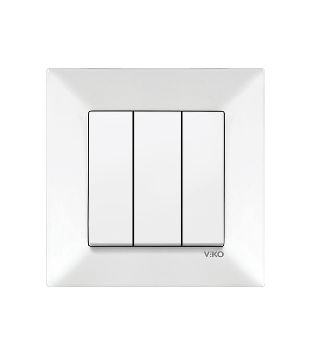 vyklyuchatel-troynoy-viko-meridian-belyy-90970068-wh-1 Выключатель тройной Viko Meridian Белый 90970068-WH - Зображення 1