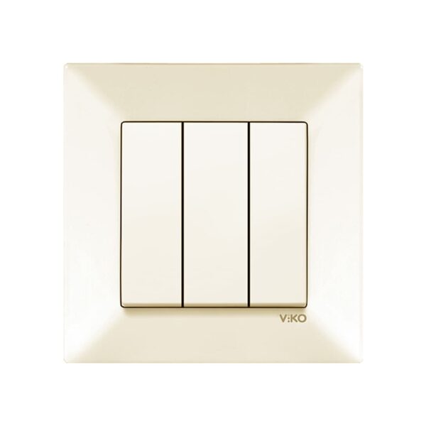 Вимикач потрійний Viko Meridian Крем 90970268-WH
